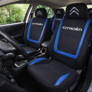 Set Huse Scaune Universale Compatibile cu Citroen – Negru/Albastru - Img 2