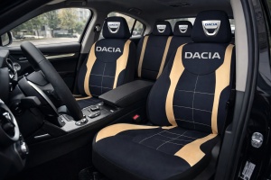 Set Huse Scaune Universale Compatibile cu Dacia – Negru/Crem - Img 2