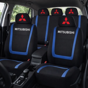 Set Huse Scaune Universale Compatibile cu Mitsubishi – Negru/Albastru - Img 2
