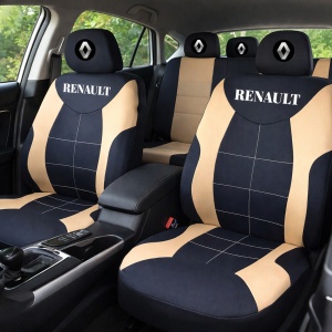 Set Huse Scaune Universale Compatibile cu Renault – Negru/Crem - Img 2