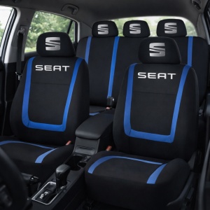 Set Huse Scaune Universale Compatibile cu Seat – Negru/Albastru - Img 2