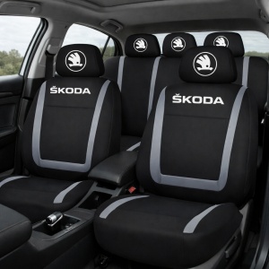 Set Huse Scaune Universale Compatibile cu Skoda Nou – Negru/Gri - Img 2