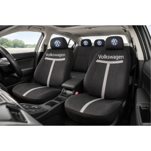 Set Huse Scaune Universale HLX1 Compatibile cu Volkseagen – Negru/Gri - Img 2