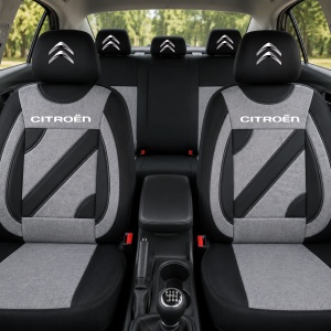 Set Huse Scaune Universale Nero Gri Personalizate cu Citroen - Img 2