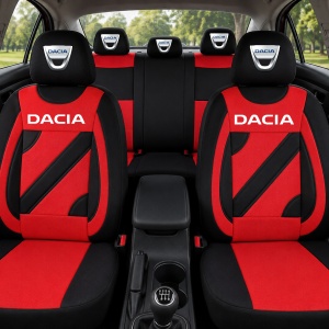 Set Huse Scaune Universale Nero Rosu Personalizate cu Dacia - Img 2