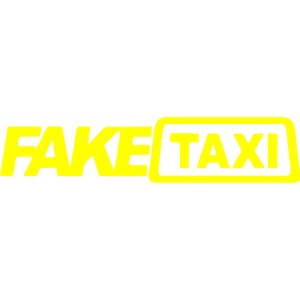Sticker auto "Fake taxi'', 25x5cm, Galben