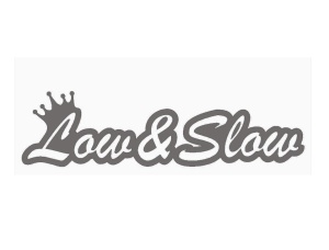 Sticker auto "low and slow" 15x5 cm, gri