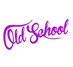 Sticker auto "Old School" 20x8 cm, mov