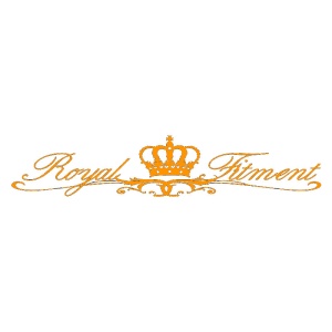 Sticker auto "Royal Fitment", 50x16 cm, portocaliu