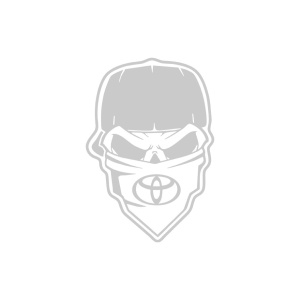 Sticker auto ''Skull gangsta toyota'', 20x13cm, alb