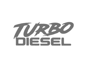 Sticker auto "TURBO DIESEL" 20x8 cm, gri