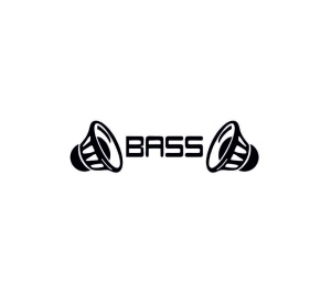 Sticker Bass 18x5 cm, Creative Rey®