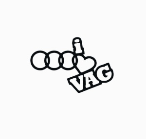 Sticker I Love Audi Vag 15x10 cm, Creative Rey®