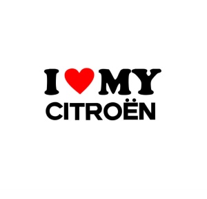 Sticker I Love My Citroen 15x6.7 cm, Creative Rey®