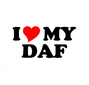 Sticker I LOVE MY DAF 20 cm, Creative Rey®