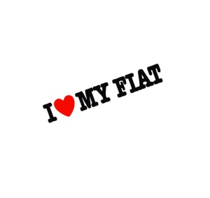 Sticker I Love My Fiat 20x2 cm, Creative Rey®
