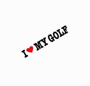 Sticker I LOVE MY GOLF 12x5 cm, Creative Rey®