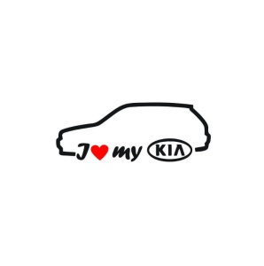 Sticker I LOVE MY KIA HATCHBACK 18x5 cm, Creative Rey®