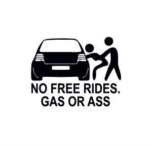 Sticker NO FREE RIDES GOLF 15x11.5 cm, Creative Rey®
