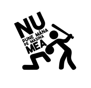 Sticker Nu pune mana 15x15 cm, Creative Rey®