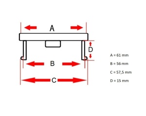 Capac Janta Aluminiu Opel 54MM GRI - Img 4