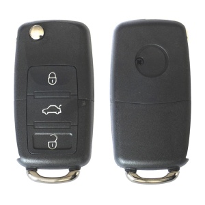 CARCASA CHEIE CONTACT PENTRU VOLKSWAGEN JETTA / PASSAT (B5-B6-B7) / POLO / SCIROCCO / TIGUAN, 3 BUTOANE, CU CHEIE - Img 2