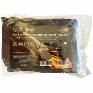 Huse scaun fata maieu cu tetiere - 2buc - Gri - Img 2