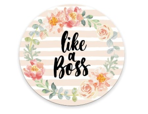 Mousepad Like a boss 20 x 20 cm