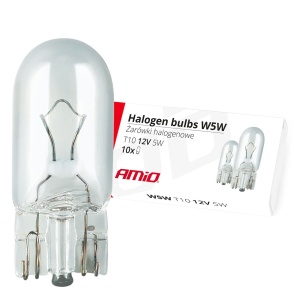 Set 10 Becuri cu halogen W5W T10 5W W2.1x9.5d 12V (E4) - Img 1