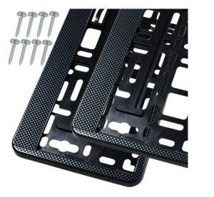 Set 2 bucati suport numar inmatriculare auto HP culoare rama carbon 8x surub - Img 3