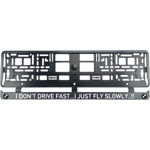 Set 2 bucati, suport numar inmatriculare Carbon, BMW Drive - Img 2