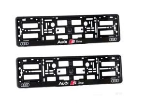 Set 2 bucati suport numar inmatriculare Sline, Audi