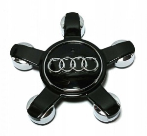 Set 4 Capace Jante Aliaj AUDI Spider, 135mm negru - Img 2