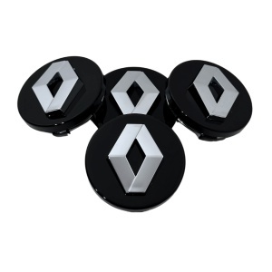 Set 4 Capace Jante aliaj Renault 57mm – 60mm, Negru
