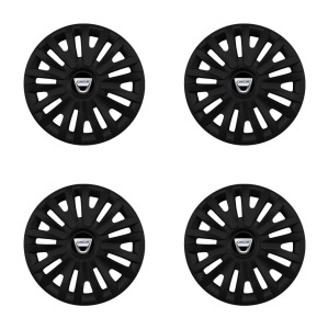 Set 4 capace roti 14 inchi (R14) compatibile DACIA, Model 217 Black - Img 2