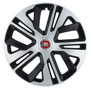 Set 4 Capace Roti 14 inchi (R14) Raven Gri-Negru, Compatibile Cu Fiat