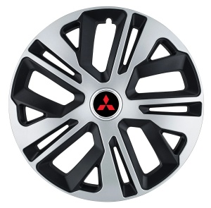 Set 4 Capace Roti 14 Inchi (R14) Raven Gri-Negru, Compatibile Cu Mitsubisi