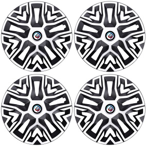 Set 4 Capace Roti 15 `` Best Alb-Negru, Compatibile Cu BMW Nou - Img 2
