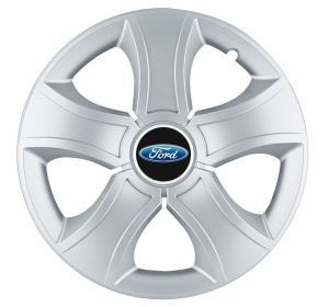 Set 4 Capace Roti 15 inchi (R15) Bis Gri, Compatibile Cu Ford