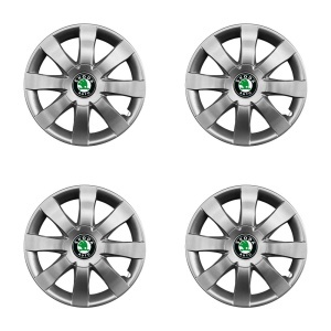 Set 4 Capace Roti 15 inchi (R15) Compatibile Cu SKODA model - 323 - Img 2
