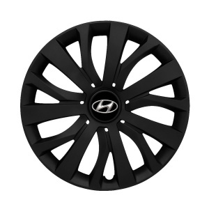 Set 4 capace roti 15 inchi (R15) compatibile HYUNDAI, Model - 345 Black