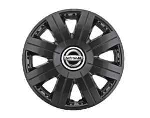 Set 4 Capace Roti 15 inchi (R15) Cosmos Negru, Compatibile cu Nissan