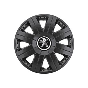 Set 4 Capace Roti 15 inchi (R15) Cosmos Negru, Compatibile cu Peugeot - Img 3