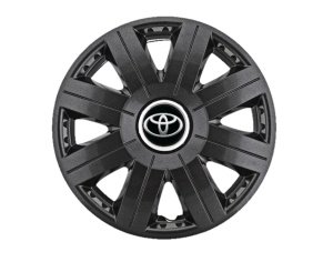 Set 4 Capace Roti 15 inchi (R15) Cosmos Negru, Compatibile cu Toyota
