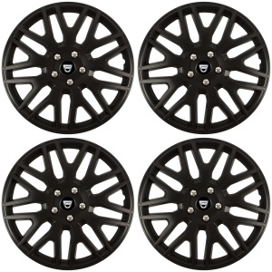 Set 4 Capace Roti 15 inchi (R15) Dakar Negru, Compatibile Cu Dacia - Img 2