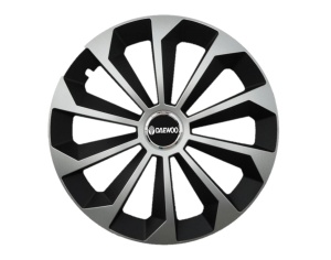 Set 4 Capace Roti 15 inchi (R15) Fame Gri-Negru, Compatibile Cu Daewoo