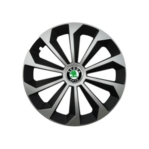 Set 4 Capace Roti 15 inchi (R15) Fame Gri-Negru, Compatibile Cu Skoda - Img 3