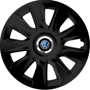 Set 4 Capace Roti 15 inchi (R15) Stratos Negru, Compatibile Cu Volkswagen