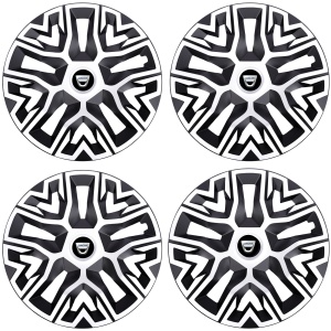 Set 4 Capace Roti 16 `` Best Alb-Negru, Compatibile Cu Dacia - Img 2