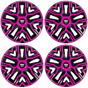 Set 4 Capace Roti 16 `` Best Roz-Negru, Compatibile Cu Dacia - Img 2